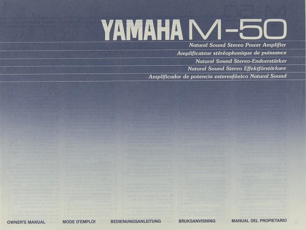 Yamaha M-50 Manual