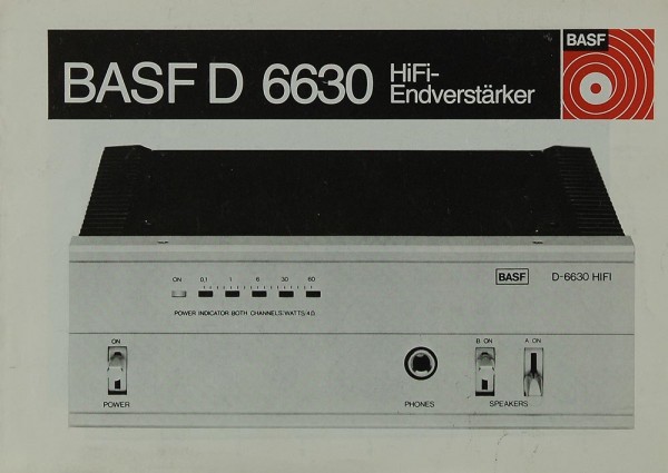 BASF BASF D 6630 Bedienungsanleitung