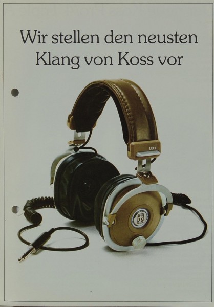 Koss Pro/4 Triple A Brochure / Catalogue