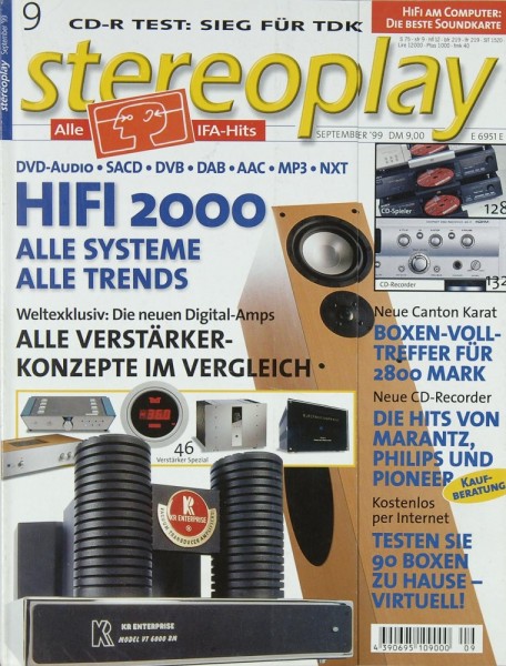 Stereoplay 9/1999 Zeitschrift
