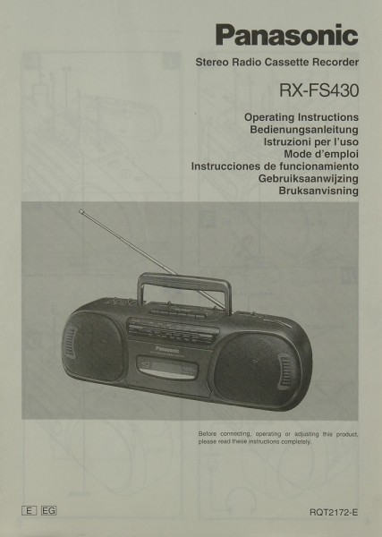 Panasonic RX-FS 430 Bedienungsanleitung