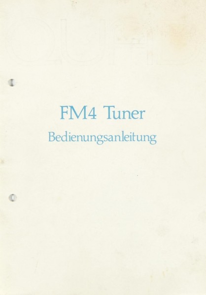 Quad FM 4 User manual