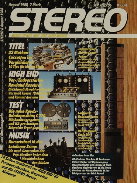 Stereo 8/1988 Zeitschrift