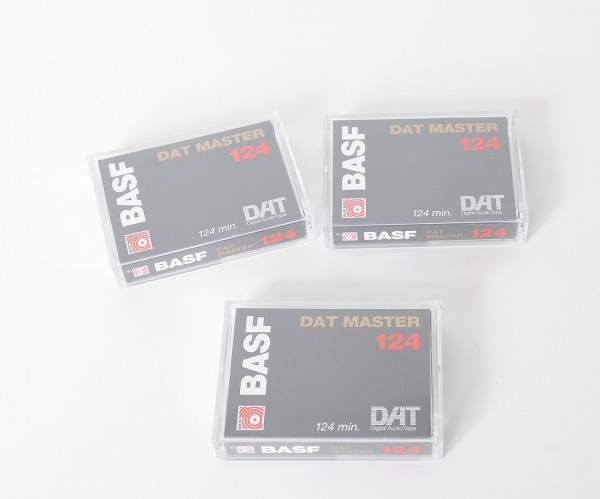 Convolute 3 pieces of DAT Tapes BASF DAT Mater 124