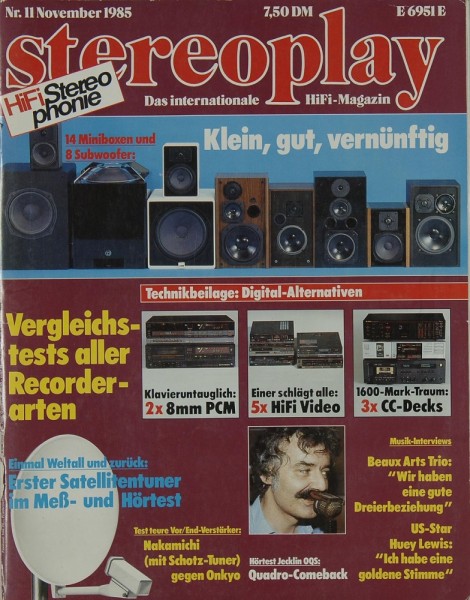 Stereoplay 11/1985 Zeitschrift