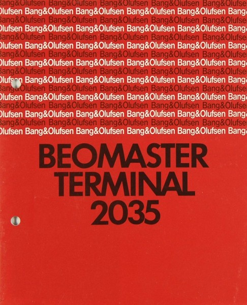 B &amp; O Beomaster Terminal 2035 Manual
