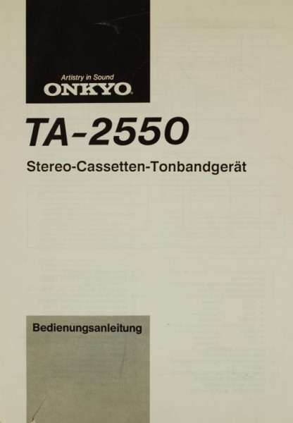 Onkyo TA-2550 Bedienungsanleitung