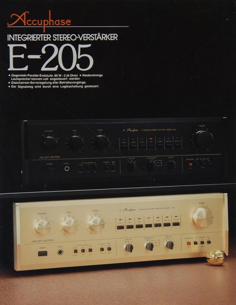 Accuphase E-205 brochure / catalogue