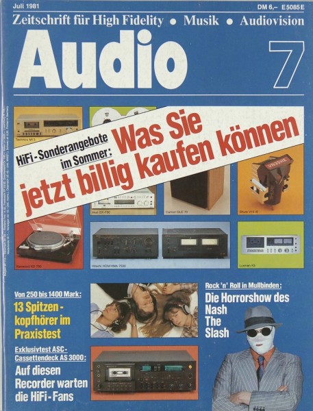 Audio 7/1981 Zeitschrift