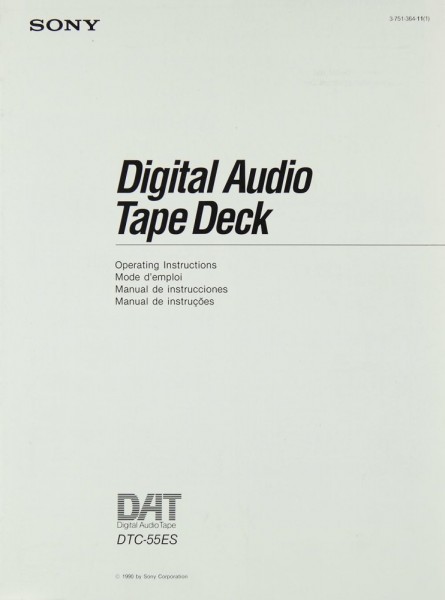 Sony DTC-55 ES Manual