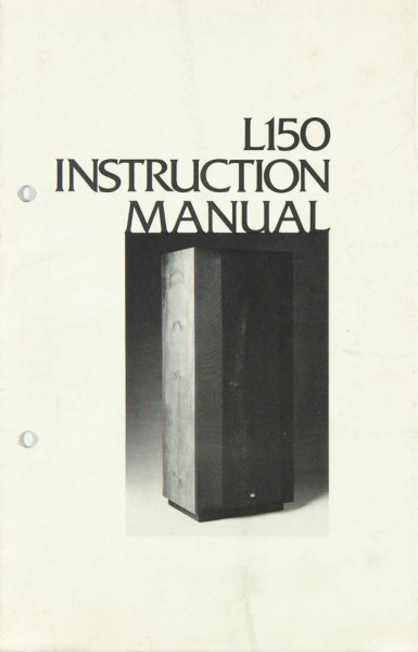 JBL L 150 Operating Instructions