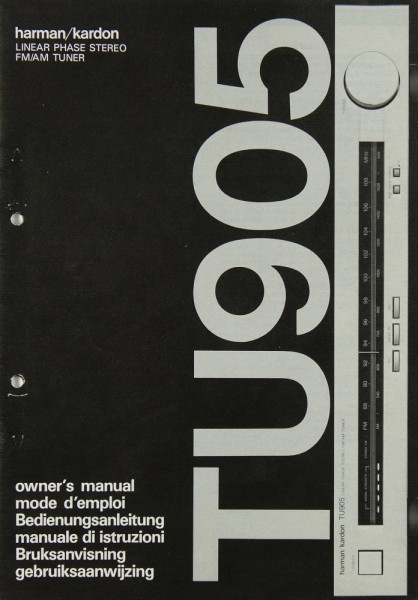 Harman / Kardon TU 905 Manual