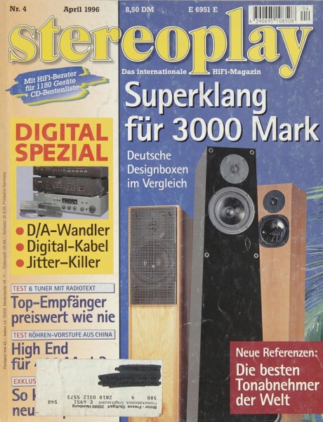 Stereoplay 4/1996 Zeitschrift