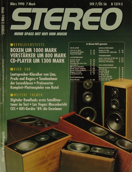 Stereo 3/1990 Zeitschrift