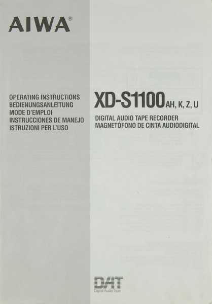 Aiwa XD-S 1100 Operating Instructions
