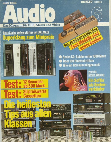 Audio 6/1986 Zeitschrift