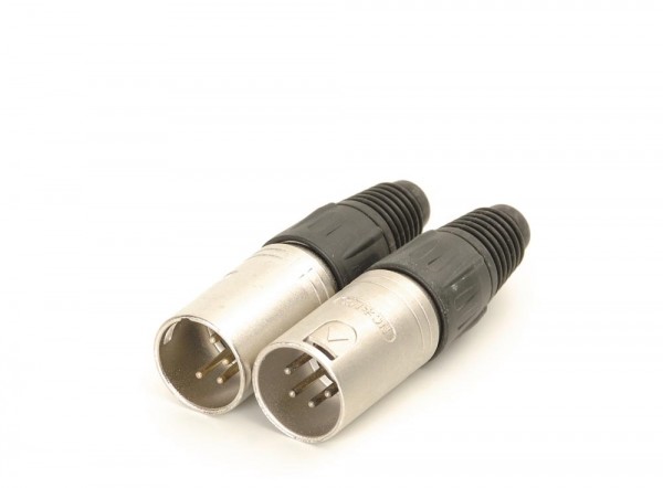 Neutrik XLR plug 4-pole 2-pin set