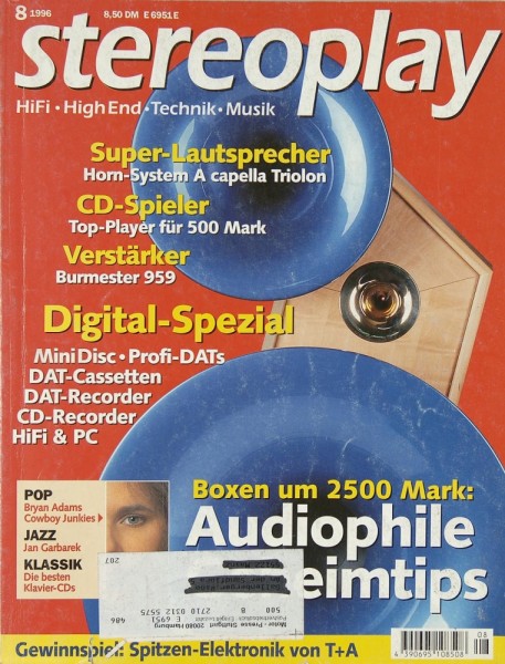 Stereoplay 8/1996 Zeitschrift