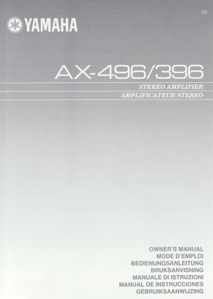 Yamaha AX-496 / 396 Operating Instructions
