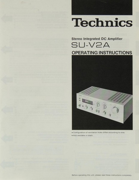 Technics SU-V 2 A Manual