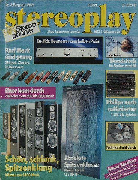 Stereoplay 8/1989 Zeitschrift