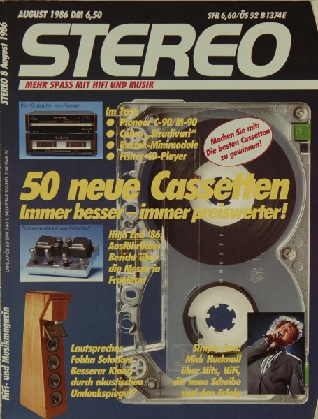 Stereo 8/1986 Zeitschrift