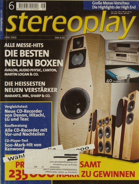 Stereoplay 6/2000 Zeitschrift