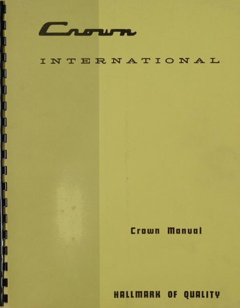 Crown International Prospekt / Katalog