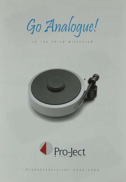 Pro-Ject Go Analogue! / Produktübersicht 2002/2003 Prospekt / Katalog