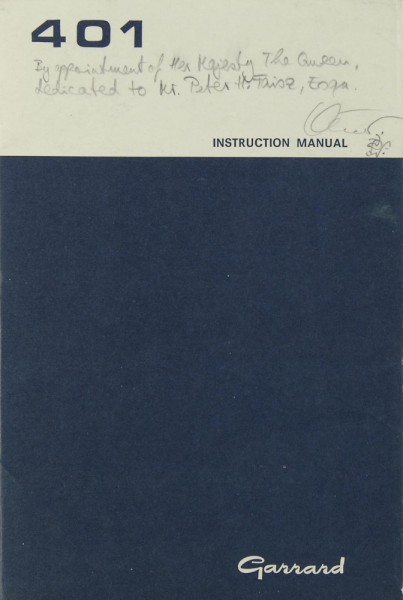 Garrard 401 Manual