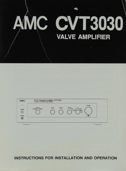 AMC CVT 3030 Manual