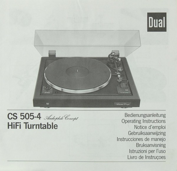Dual CS 505-4 Manual