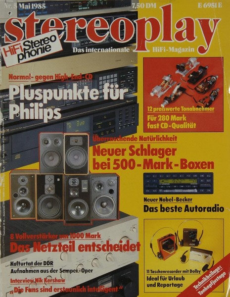 Stereoplay 5/1985 Zeitschrift