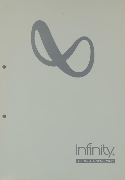 Infinity Heim-Lautsprecher Prospekt / Katalog