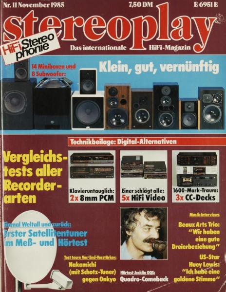 Stereoplay 11/1985 Zeitschrift