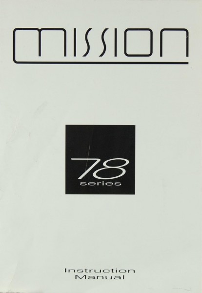 Mission 78 Series Manual