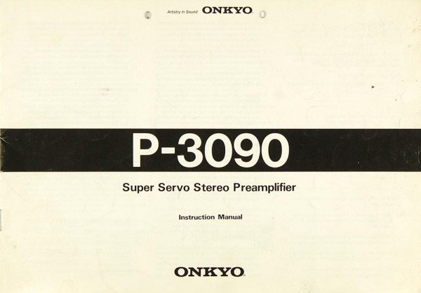 Onkyo P-3090 Manual