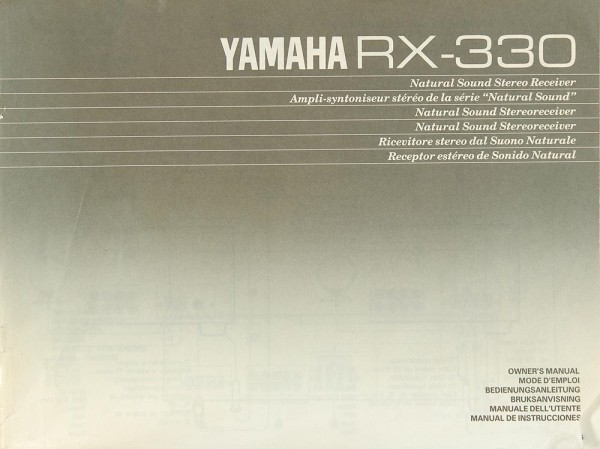 Yamaha RX-330 Operating Instructions