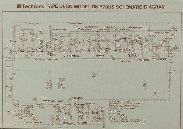Technics RS-678 US Schaltplan / Serviceunterlagen