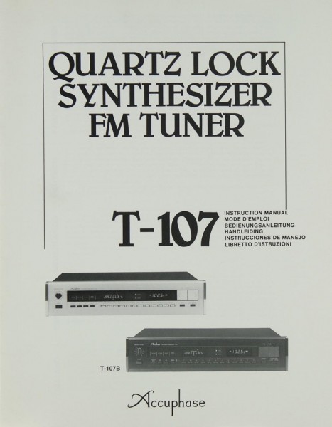 Accuphase T-107 Manual