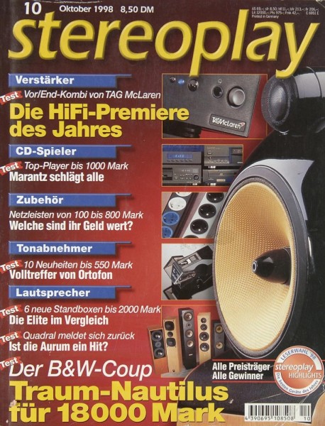Stereoplay 10/1998 Zeitschrift