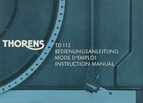 Thorens TD 115 Bedienungsanleitung