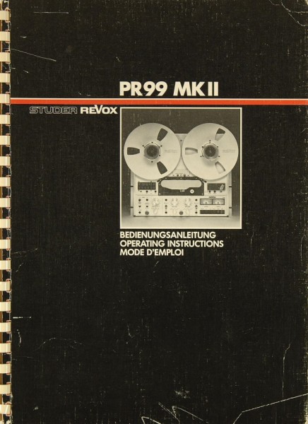 Revox PR 99 MK II Manual