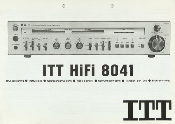 ITT 8041 Bedienungsanleitung