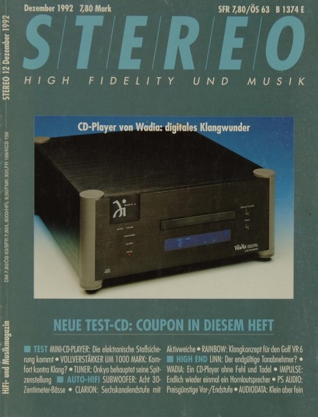 Stereo 12/1992 Zeitschrift