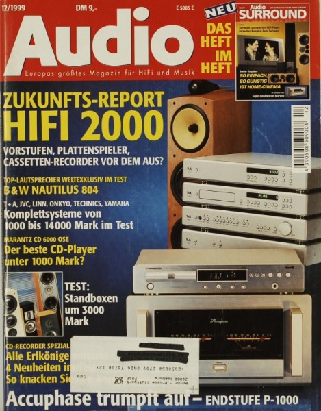 Audio 12/1999 Zeitschrift