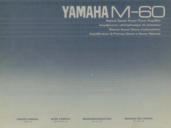 Yamaha M-60 Manual