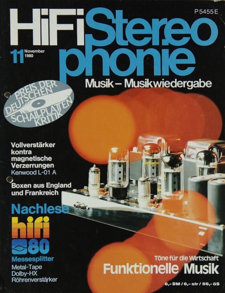 Hifi Stereophonie 11/1980 Zeitschrift
