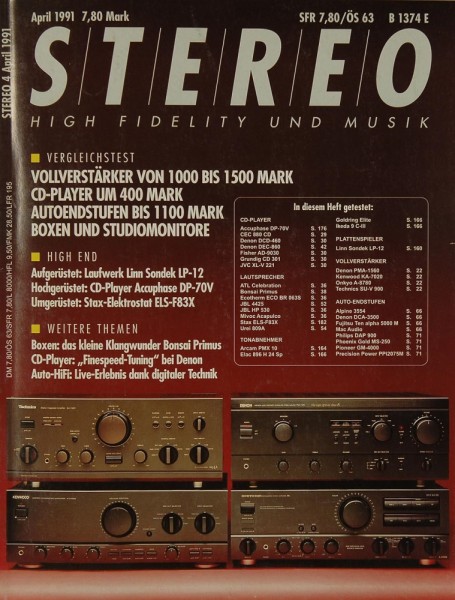Stereo 4/1991 Zeitschrift