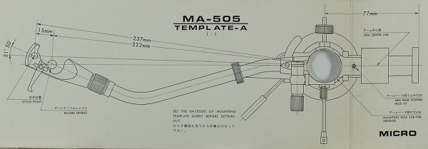 Micro MA-505 / Template-A Justageschablone